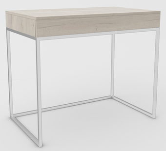 Туалетный столик без зеркала Hype Mebel Авелин 70x40 (белый/древесина белая)