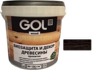 Пропитка GOL Wood Aqua Защитно-декоративная 0.9 кг (палисандр)