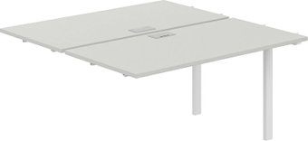Офисный стол Norden 280х143.8х75 SG.215.SH.63.WH (белый/серый бархат)