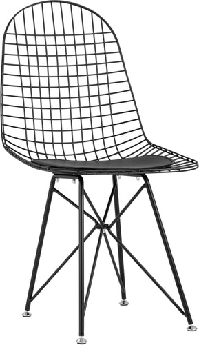 Стул Stool Group Eiffel (черный/черная подушка)