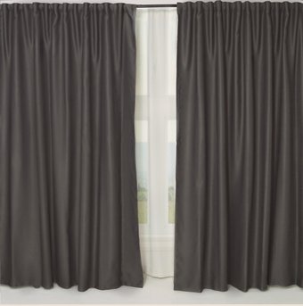 Комплект штор Mio Tesoro Канвас 150x250 (2 шт, темно-серый)