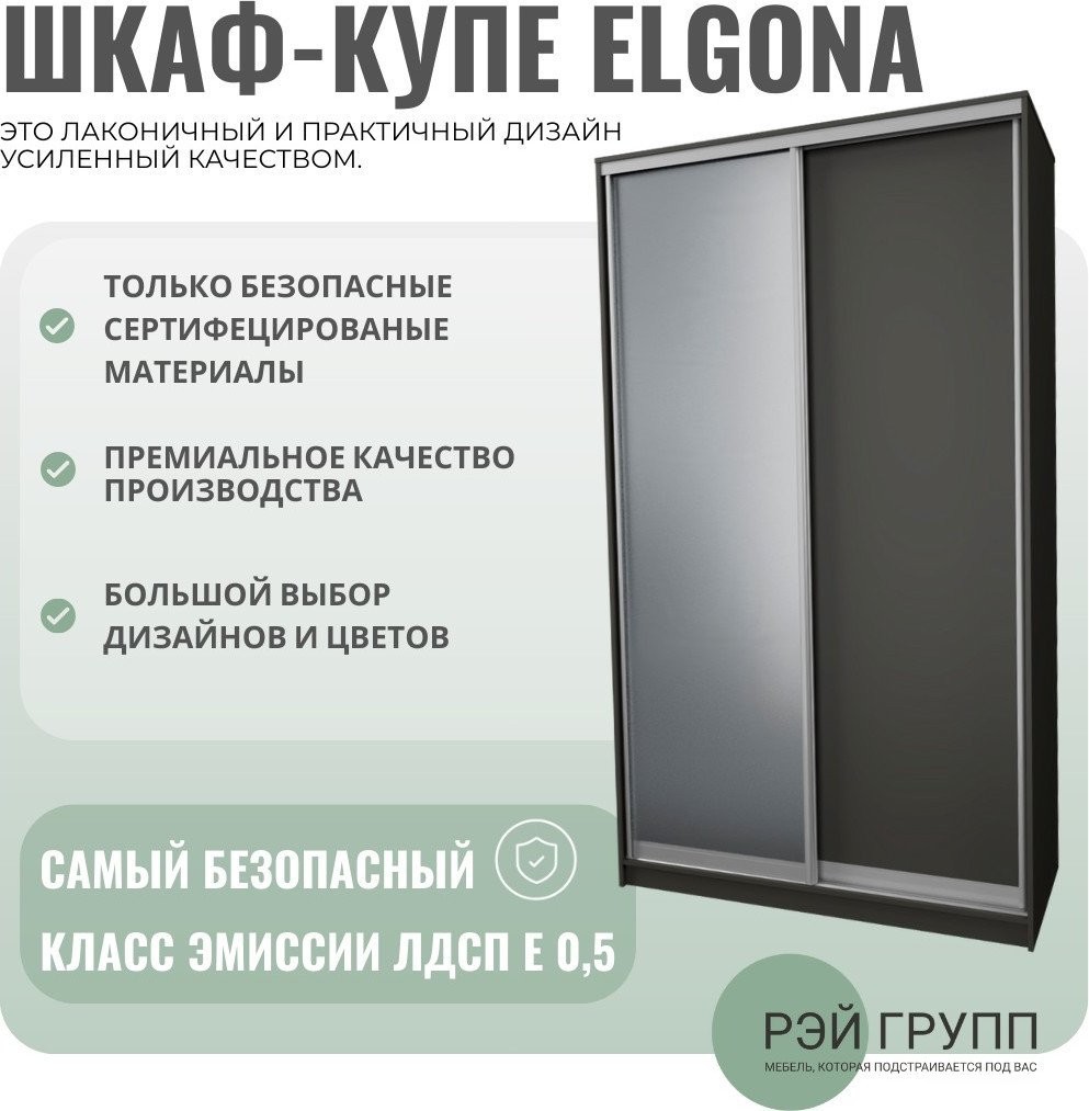 Шкаф-купе Рэйгрупп 203 BBX Elgon РГ-08.02 (белый премиум/белый премиум/хром)