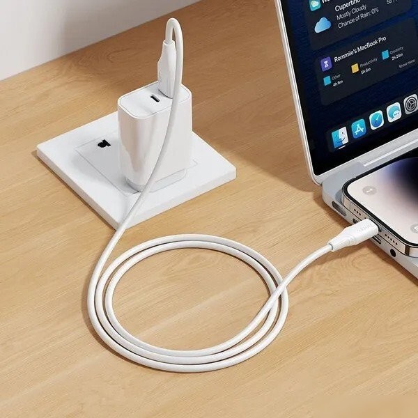 Кабель Hoco X124 USB Type-A - Lightning (1 м, белый)