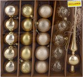 Елочная игрушка Miland С верхушкой НУ-3607 (21 шт, золото)
