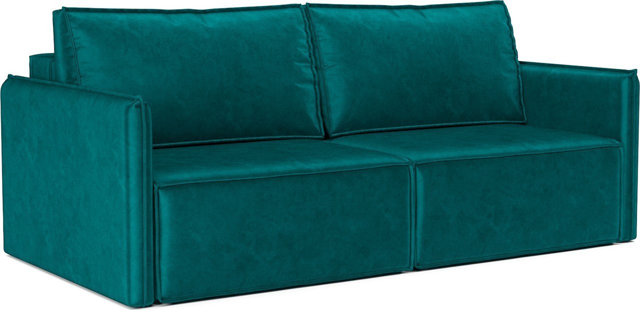 Угловой диван Мебель-АРС Хайтон M9-23-2 (бархат сине-зеленый Star Velvet 43 Black Green)