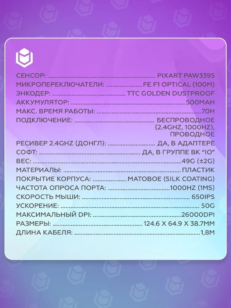Игровая мышь IO by Red Square Aurora (фиолетовый)
