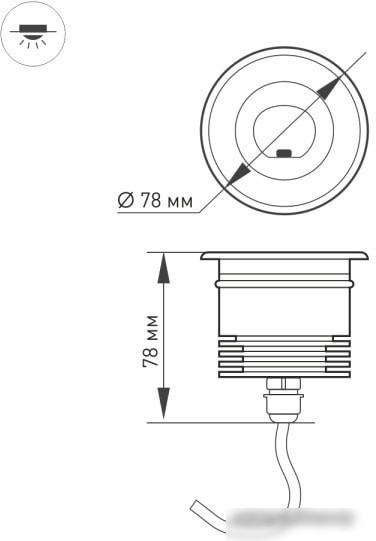 Точечный светильник Arlight LTD-GROUND-TILT-R80-9W Warm3000 024950