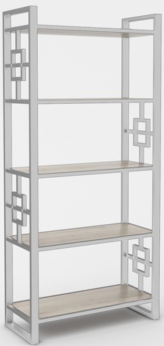 Стеллаж Hype Mebel Квадро 50x170 (белый/древесина белая)