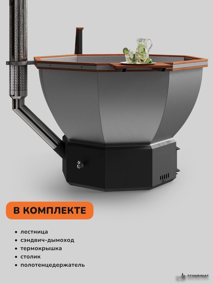 Купель Scandinaf Comfort 190R VAL (подсветка)