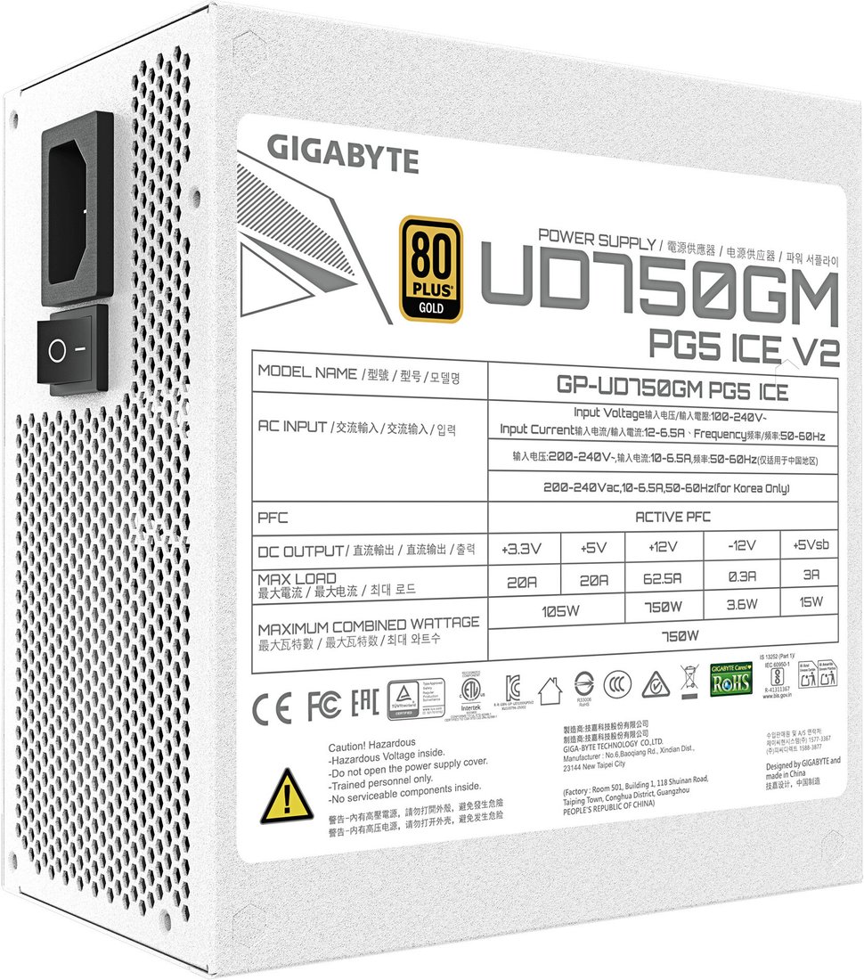 Блок питания Gigabyte UD750GM PG5 V2 ICE