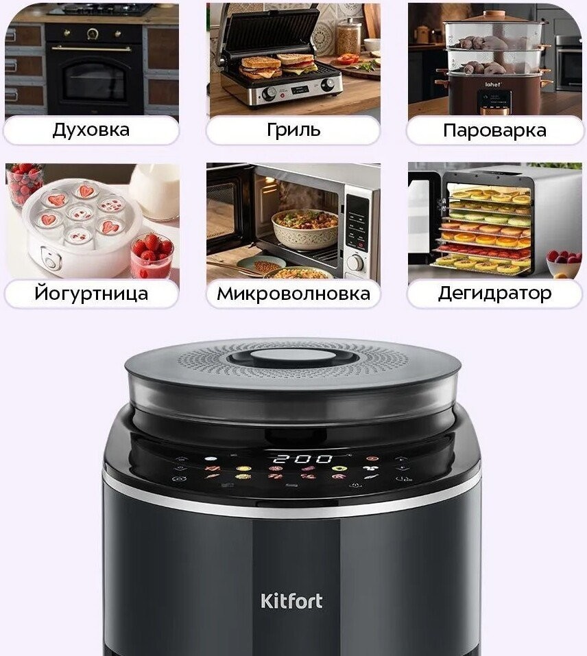 Аэрогриль (аэрофритюрница) Kitfort KT-8155