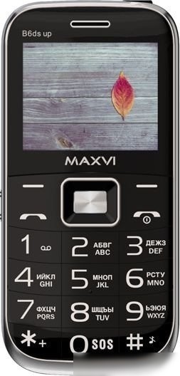 Кнопочный телефон Maxvi B6ds up (черный)
