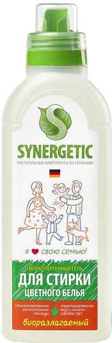 Гель для стирки Synergetic для цветного белья 0.75 л
