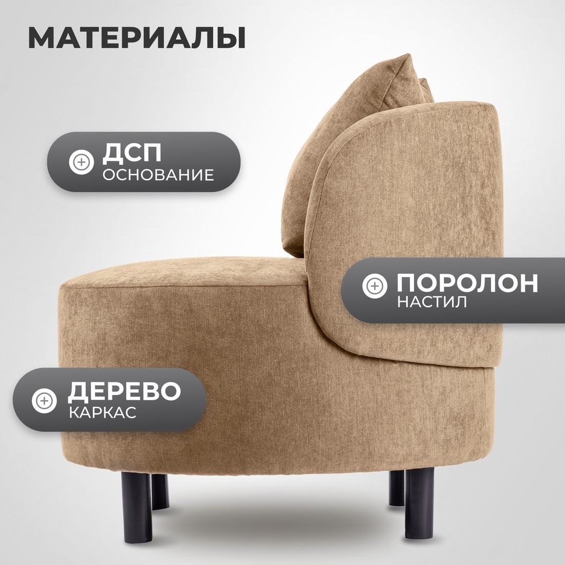 Интерьерное кресло Mio Tesoro Милан 1 (JH3565-6)
