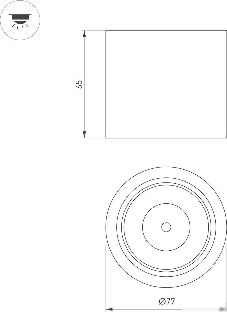 Точечный светильник Arlight SP-Dice-R77-10W Warm3000 046626