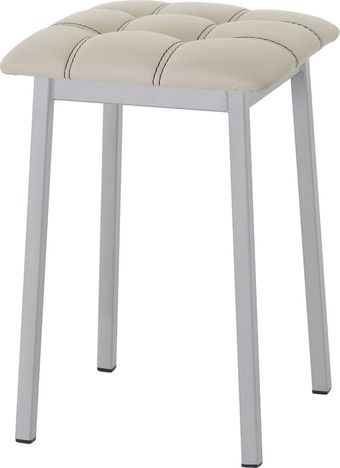 Табурет AMC Comfort 7К5.3 (кожзам, бежевый/серебристый)