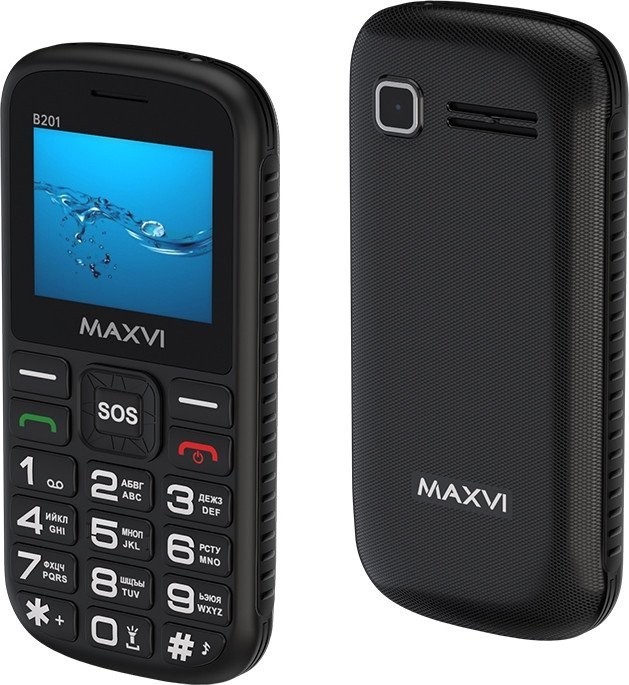 Кнопочный телефон Maxvi B201 (черный)