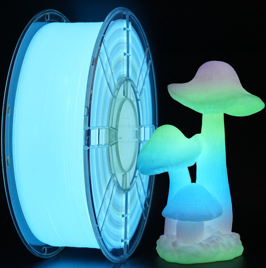 Филамент Kingroon PLA Luminous 1.75мм HC239 (1 кг, светящаяся радуга)
