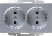 Розетка Werkel WL06-SKG-02-IP20 (серебряный)