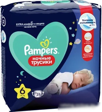 Трусики-подгузники Pampers Pants Extra Large 6 ночные (25 шт) Трусики-подгузники Pampers Pants Extra Large 6 ночные (25 шт)