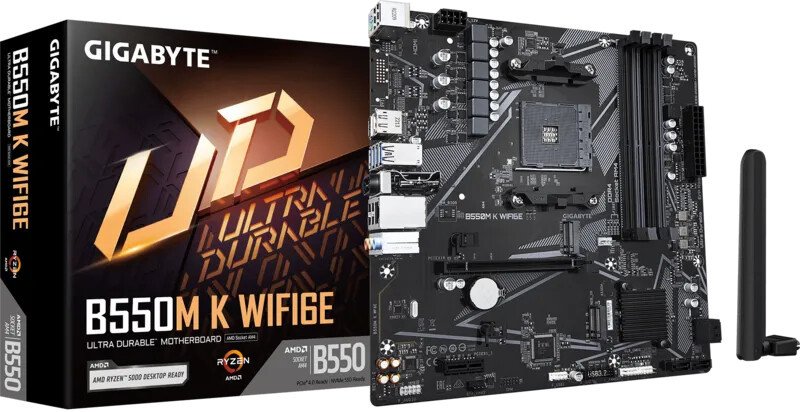 Материнская плата Gigabyte B550M K WiFi6E (rev. 1.0)