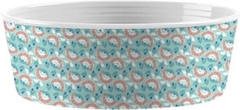 Миска TarHong Flower Fields PDR3054PBMF (белый/бирюзовый с рисунком)