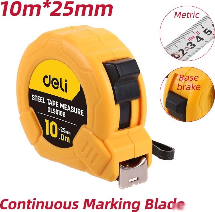 Рулетка Deli YS EDL9010B (10мx25мм)