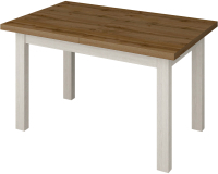 Кухонный стол Senira Кастусь 100-130x60 (дуб вотан/белый)