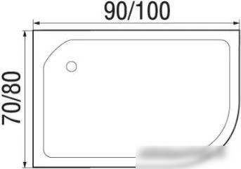 Душевой поддон River Wemor 100/70/24 L