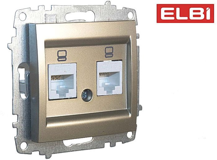 Розетка компьютерная Elbi Zena-Vega 609-011400-248 (титановый)