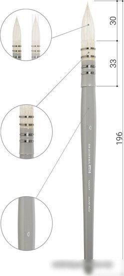 Кисть для рисования BRAUBERG Art Classic Коза 10 200957 (круглая)