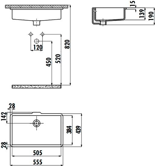 Умывальник Creavit TP 51x38 TP738-00CB00E-0000