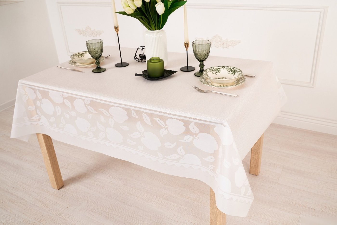 Скатерть Stolima Pina Lace 7001 Яблоки (220x140)