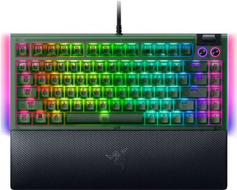 Клавиатура Razer BlackWidow V4 75% Phantom Edition (зеленый, нет кириллицы)