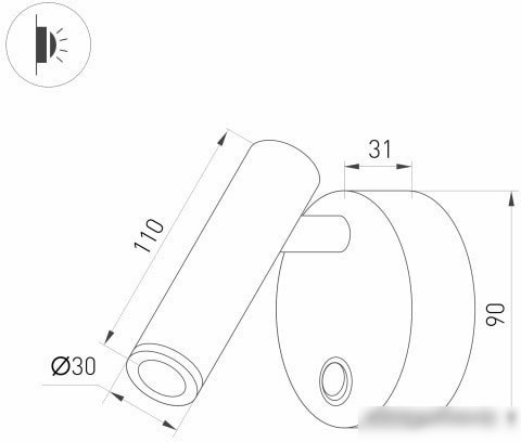Спот Arlight SP-BED-R90-3W Warm3000 031393
