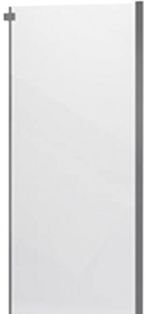 Душевая стенка Veconi 90x195 KP06GR-90-01-C4 (стекло прозрачное/брашированный графит)