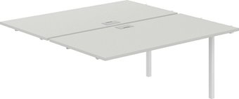 Офисный стол Norden 320х163.8х75 SG.219.SH.44.WH (белый/серый бархат)