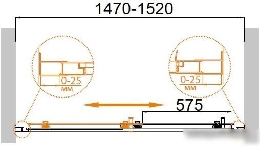 Душевая дверь Cezares Molveno-BF-1-120-C-Cr-IV