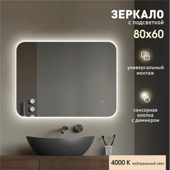 Алмаз-Люкс Зеркало Milan 8060s-4