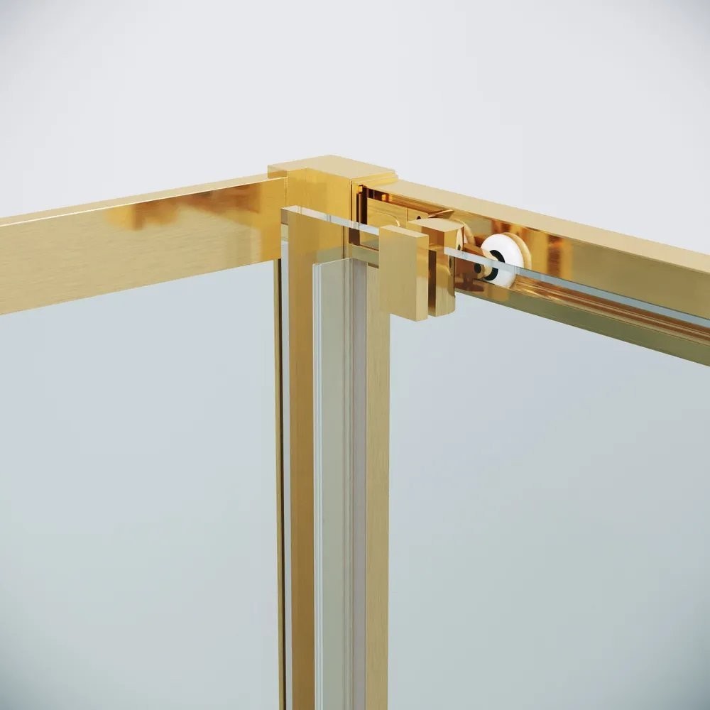 Душевой уголок Grossman Cosmo 100x100x195 120.K33.02.1010.32.00 (золото сатин/стекло прозрачное)