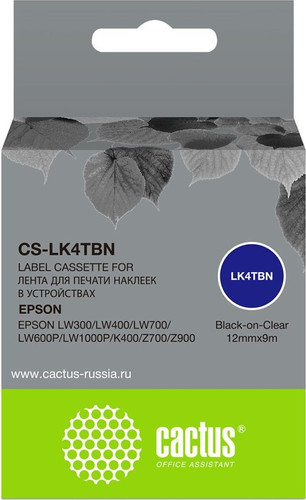 Картридж CACTUS CS-LK4TBN (аналог Epson LK4TBN)