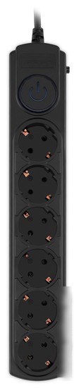 Сетевой фильтр IPPON BK-6-EU-5-10-B (5м, 6 розеток, черный)