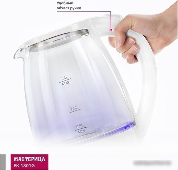 Электрочайник Мастерица EK-1801G (белый)