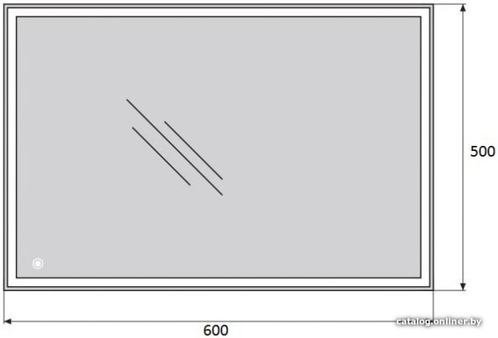 BelBagno Зеркало SPC-GRT-500-600-LED-TCH