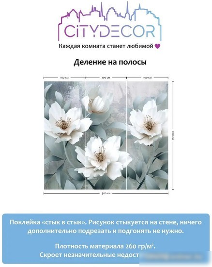 Фотообои Citydecor Абстракция 41 300x260