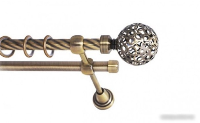Наконечник для карниза Lm Decor YF095 Ажур 19мм (антик)