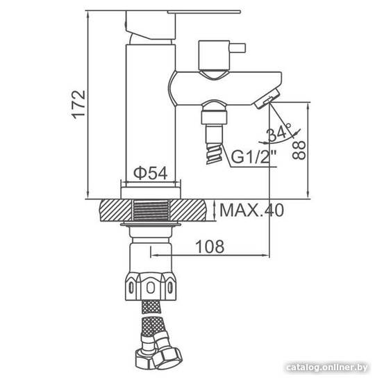 Смеситель с лейкой для биде Ledeme L71203