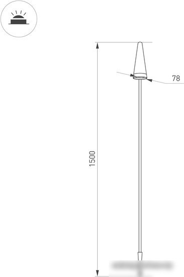 Садовый светильник Arlight LGD-CONO-BOLL-H1500-7W Warm3000 037521
