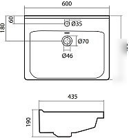 Умывальник Santek Миранда 60 (1WH302421)