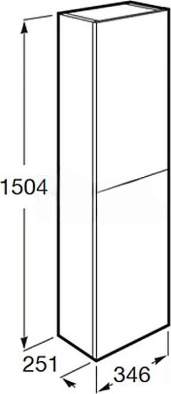 Roca Шкаф-пенал для ванной Domi 150 ZRU9307872 (небесный синий матовый)